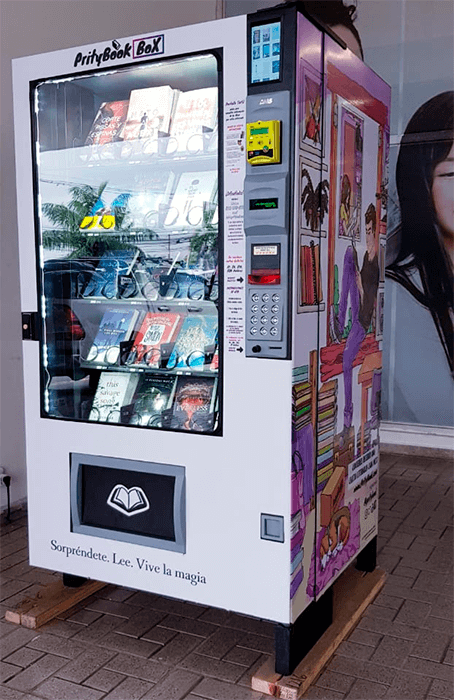 maquina expendedora vending libros